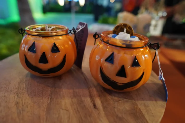 two pumpkins on a table