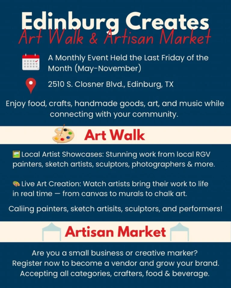 Edinburg Creates Art Walk Artisan Market 1