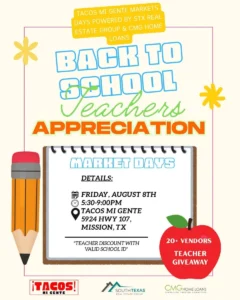 Back To School Teacher Appreciation Market