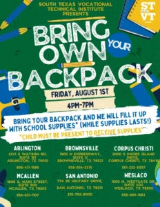 Bring Your Own Backpack Stvt Brownsville