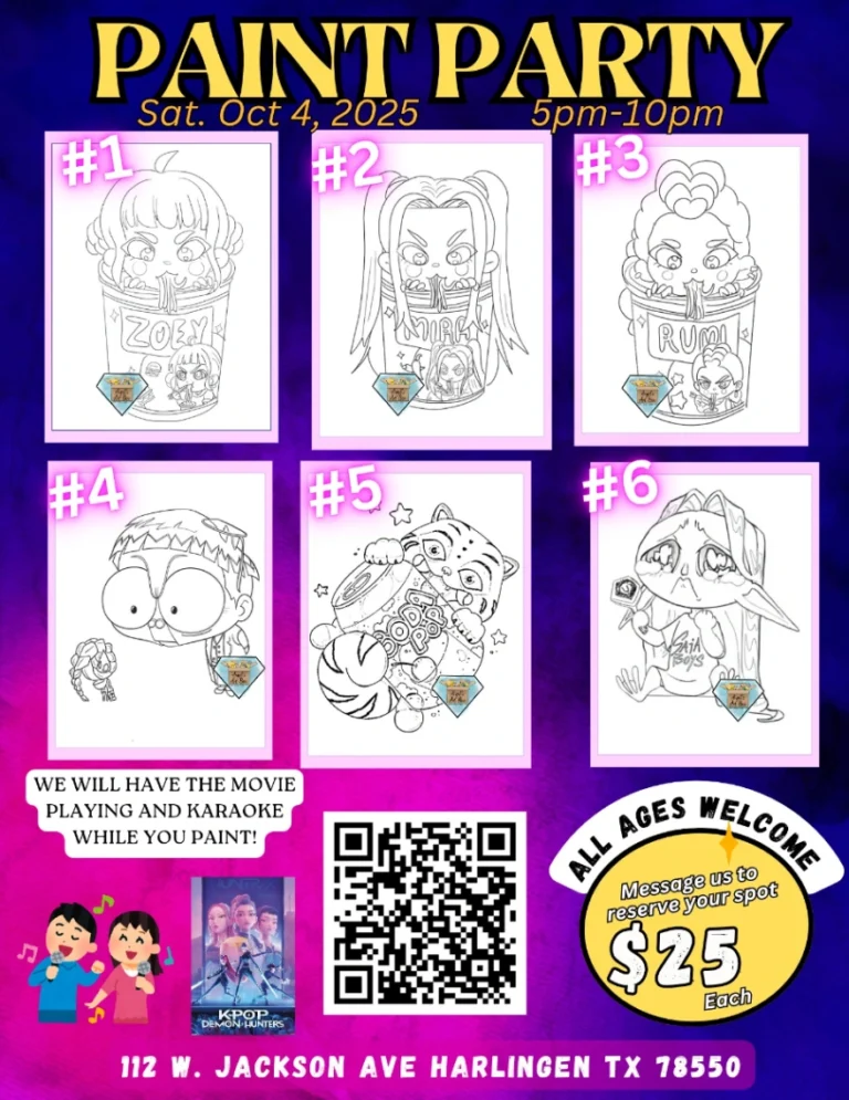 Kpop Demon Hunter Paint Party