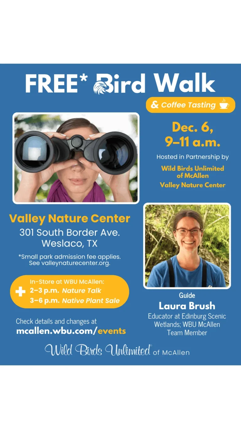 Free Guided Bird Walk Coffee Tasting