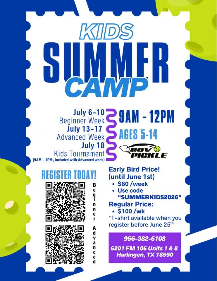 Kids Summer Camp 26′ RGV Pickle – Beginner - Image 01 (June 3, 2026)