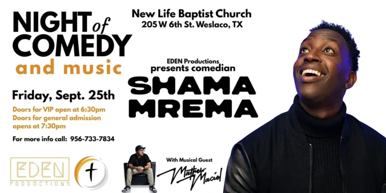 Night of Comedy and Music with Comedian Shama Mrema feat. Mathew Maciel - Image 01 (August 26, 2026)