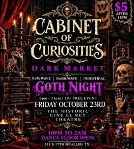 Cabinet of Curiosities Dark Market at Cine El Rey - Image 01 (October 14, 2026)