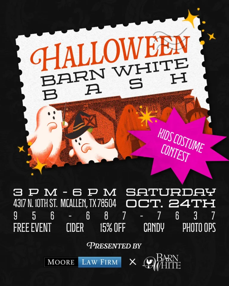 Halloween Barn White Bash sponsored by Moore Law Firm - Image 01 (October 19, 2026)